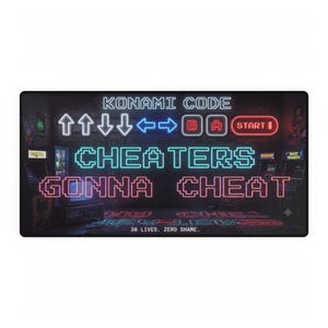 Konami Code bureauonderlegger | Cheaters Gonna Cheat gaming muismat