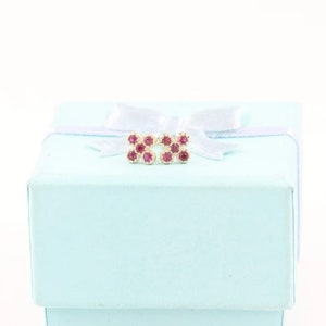 Ruby Flower Stud