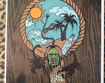 Shrunken Head Porthole Print