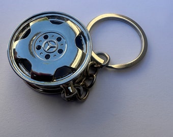 Mercedes Benz 3D AMG MonoBlock Rim Metal Car Key Chain Ring