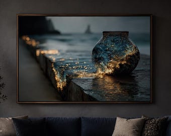 Ocean in a Jar Wall Art | Surreal Coastal Decor | Affordable Wall Art | Downloadable Prints
