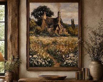 English Cottage Wall Art | Cottagecore Landscape | Affordable Wall Art | Downloadable Prints