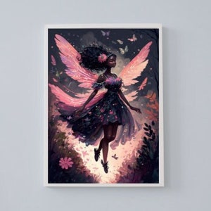 Ethereal Fairy Art Print: Whimsical Fantasy Wall Decor (Digital Download, 24x36in Max.)