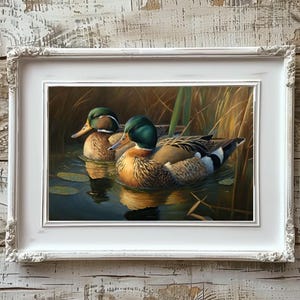 Mallard Duck Art Print: Oil Painting Style Waterfowl (Digital Download), Wall Art