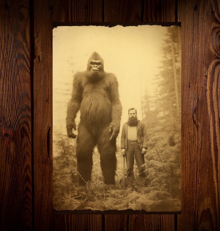 Bigfoot, Sasquatch, Cryptid, Cryptozoology, Vintage Bigfoot