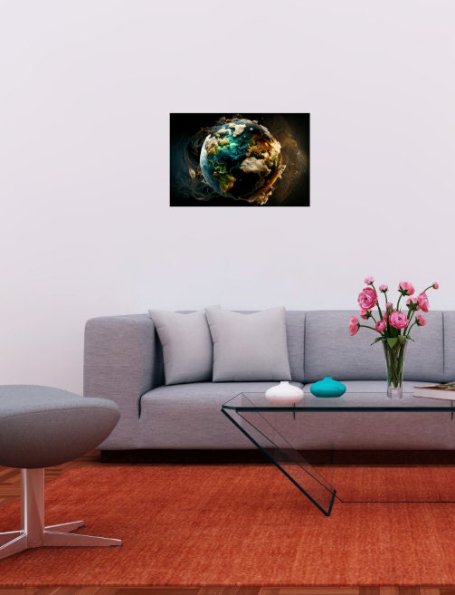 Earth, Frameable Art, Abstract Art, Wall Art, Paintings, Home Decor