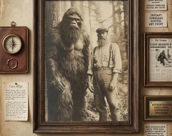 Bigfoot Wall Art | Unique Decor | Sasquatch Photo Print | Gift for Him
