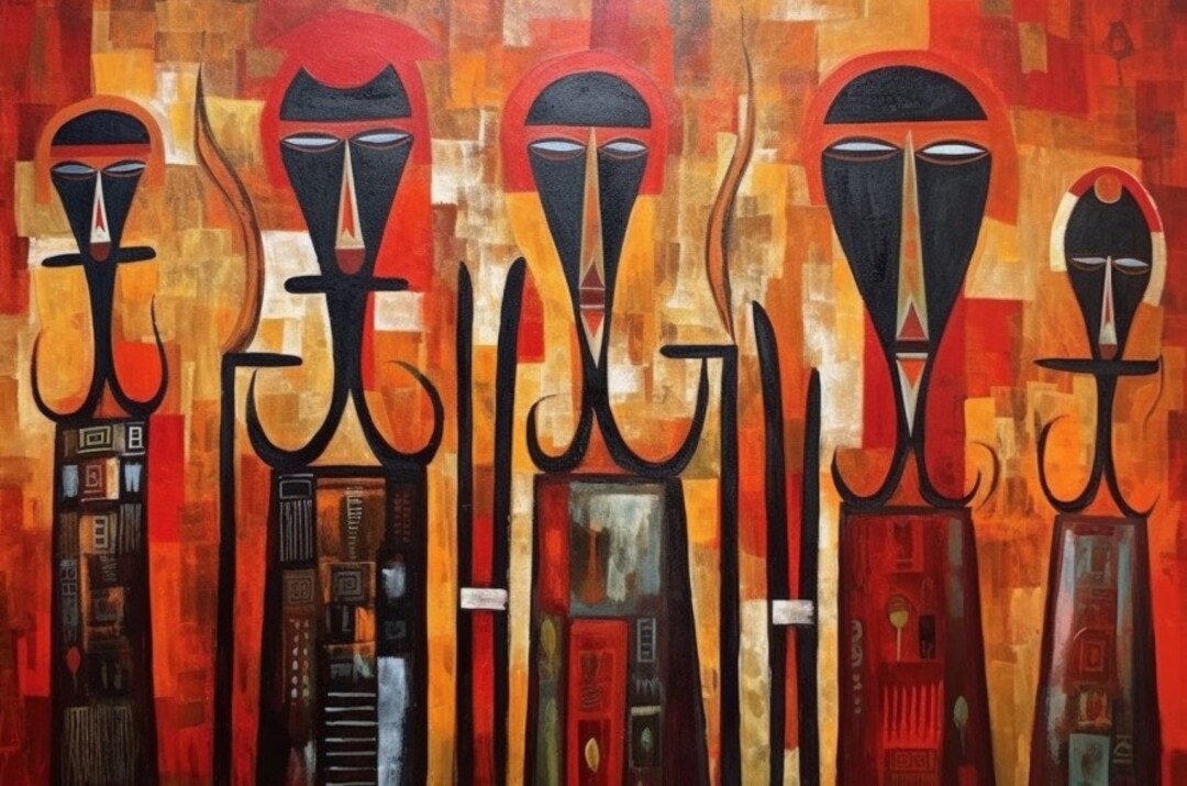 Ethiopia, Ethiopian Abstract Art, African Art, Digital Art, AI Art, African Decor, Africa Gift