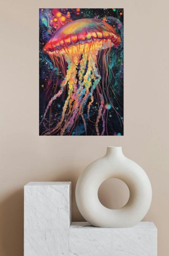 宇宙・海洋生物のアクリル画 宇宙・海洋生物のアクリル画