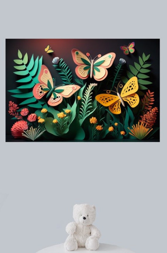 3d butterfly art