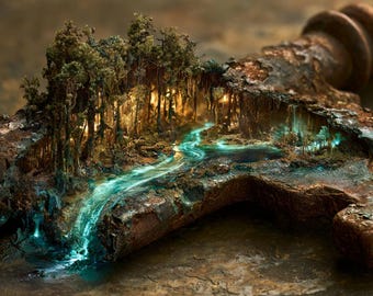 Hidden Forest Key Art | Surreal Fantasy Wall Decor