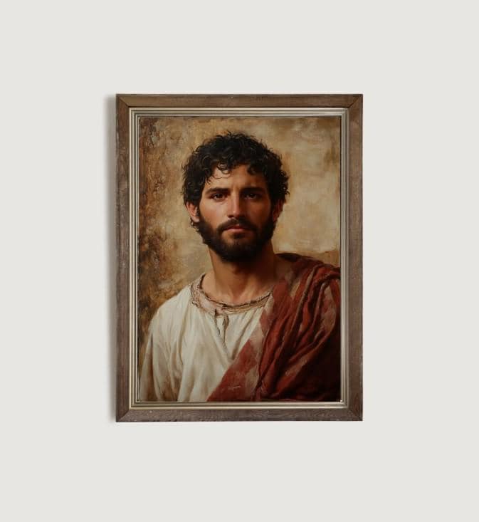 イエス・キリストの壁掛けアート｜歴史的な油絵風肖像画（デジタル