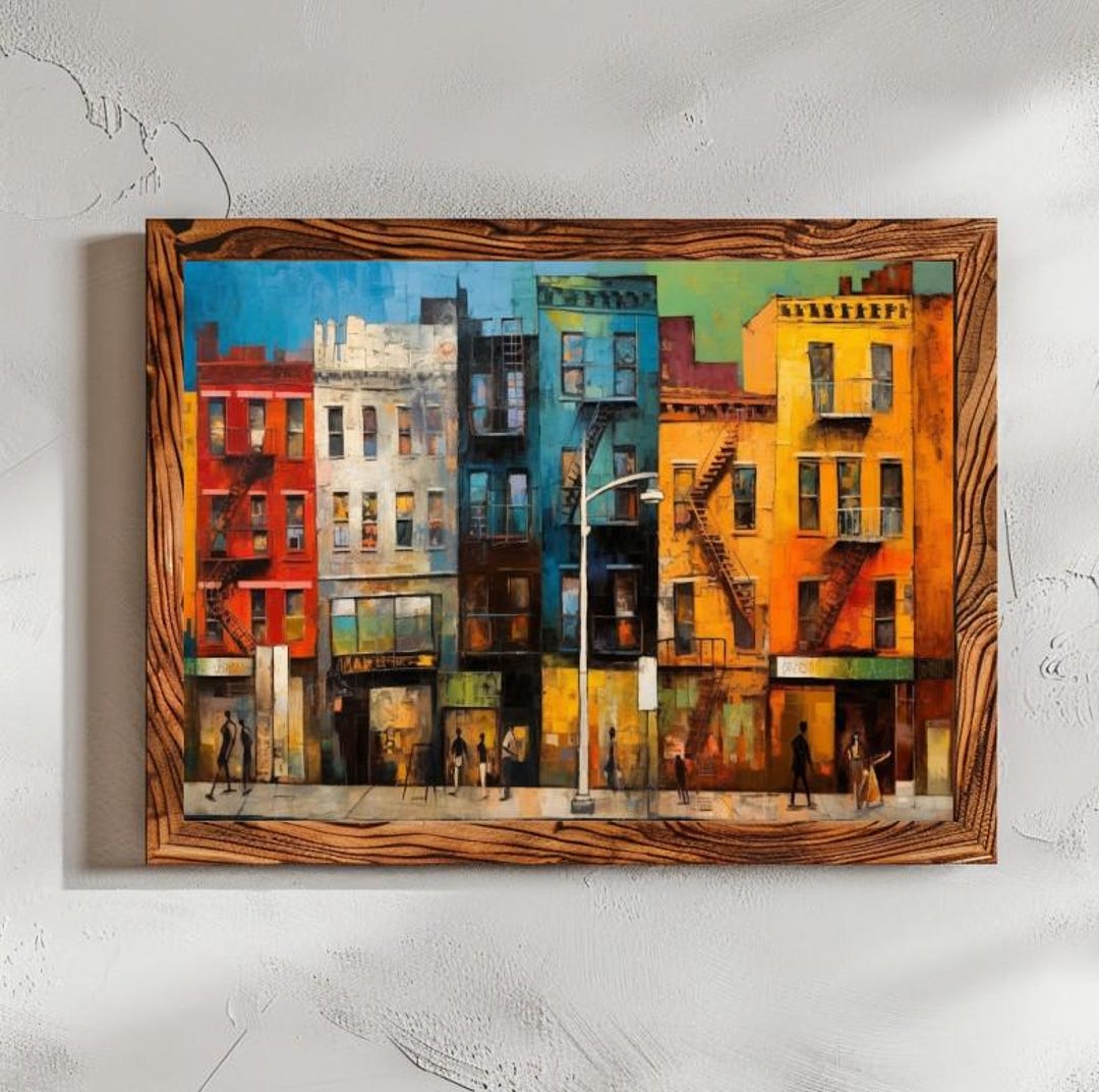 Harlem Renaissance Art Print: Abstract NYC Cultural Decor (digital
