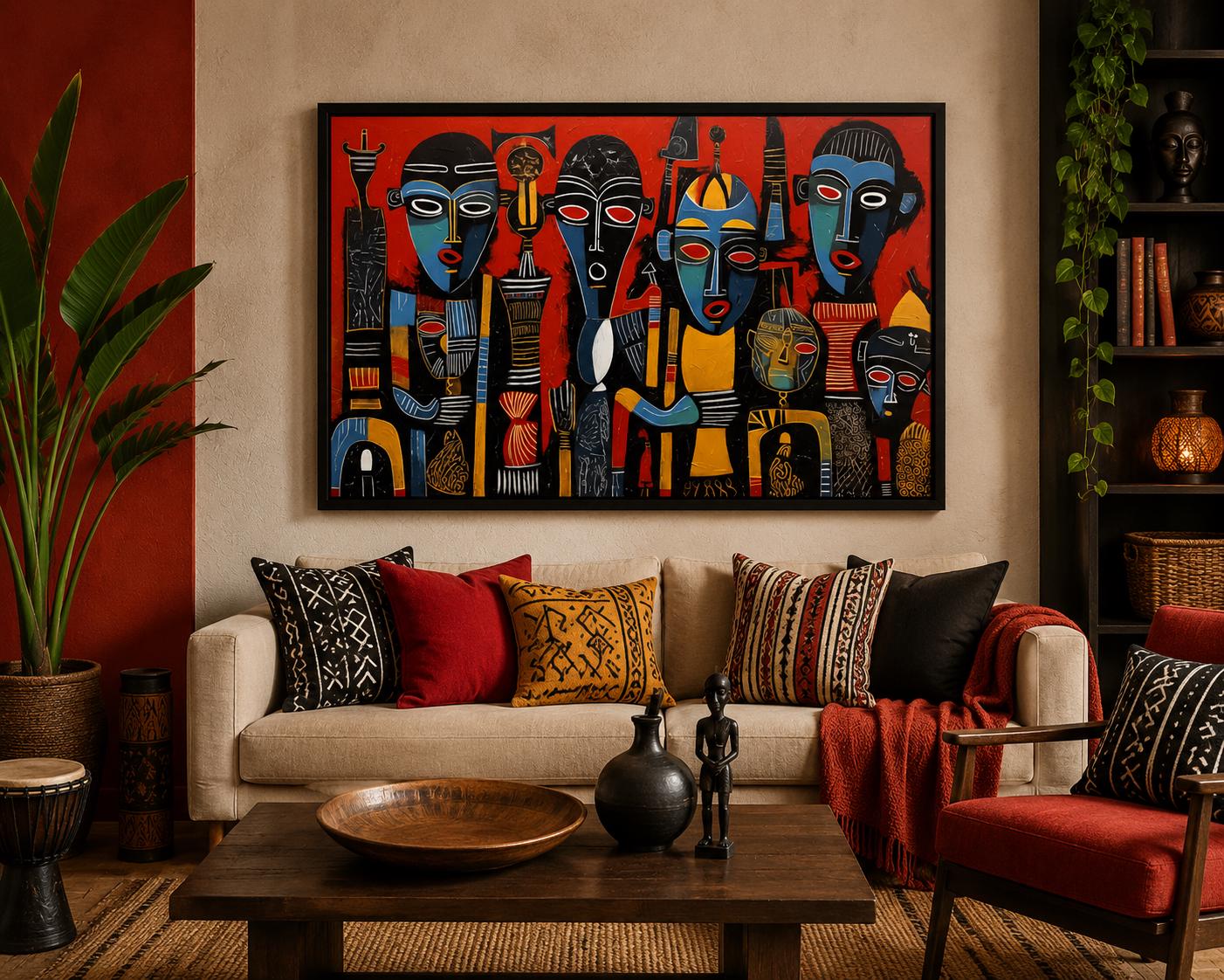 Congolese Abstract Art | Afrocentric Wall Decor | African Heritage