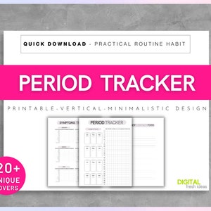 Period Tracker, First Period Kit, Symptom Tracker, Mood Tracker, Female Reproduction, Period Care Package, Period Kit, Digital PDF Journal