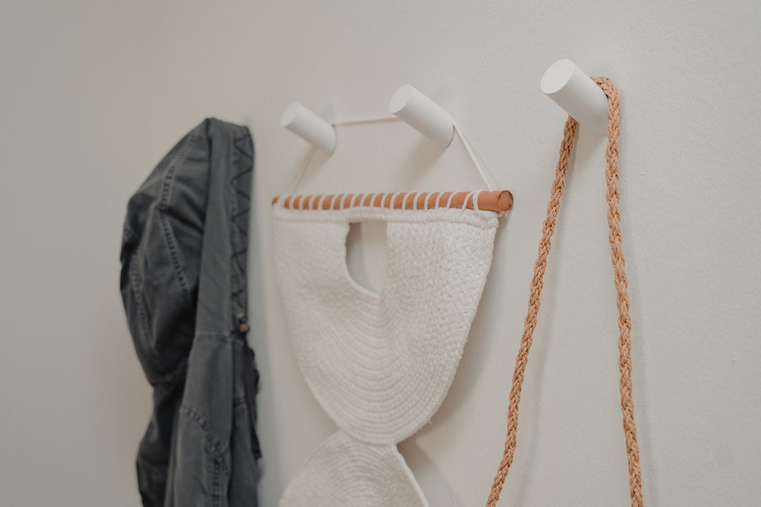 Modern Wooden Wall Hook White Wall Hook Entryway Hook Coat Hooks Towel