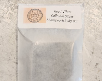 Colloidal Silver Soap Sample: Black Tourmaline Detox Bar