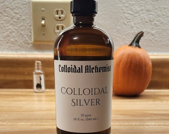 16 oz colloïdaal zilver - 20 PPM - puur zilver - gedistilleerd water - colloïdaal alchemist