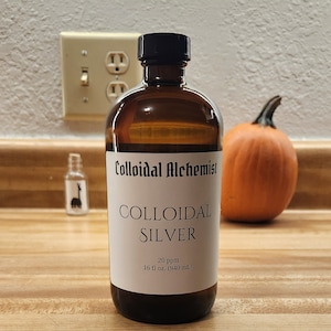 Glas 16 oz. Kolloides Silber - Kolloider Alchemist - Reines Silber 20 PPM