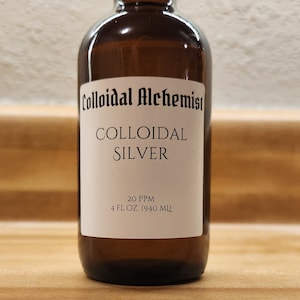 Glas 120 ml Kolloides Silber - Kolloider Alchemist - Reines Silber 20 PPM