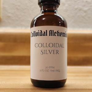 Glas 2 oz. Kolloides Silber - Kolloider Alchemist - Reines Silber 20 PPM