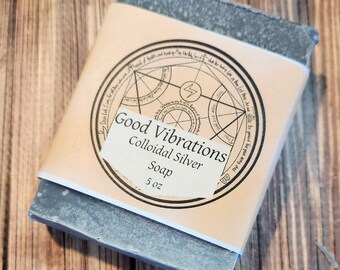 Colloidal Silver Soap: Black Tourmaline Detox Bar, Natural Skincare