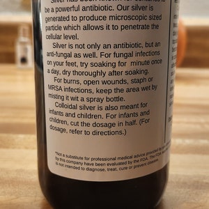 2 oz Colloidal Silver - 20 PPM - Pure Silver - Distilled Water - Colloidal Alchemist image 5