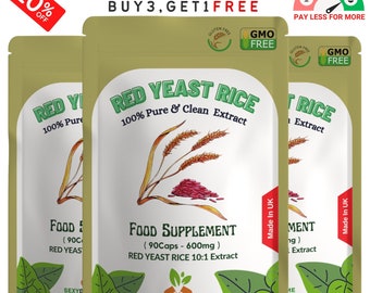 Red Yeast Rice Capsules 600mg-Vegan Caps-Vegan, STRONG &EFFECTIVE