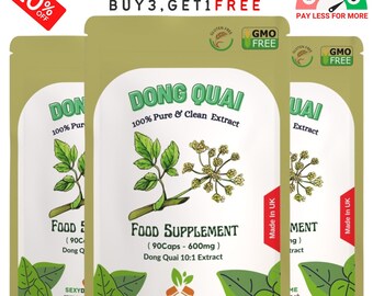 Dong Quai Extract 600mg Capsules 10:1 equivalent to 6000mg / Vegetarian Capsules