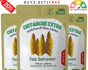 Cápsulas de extracto de cistanche de 12 000 mg, cápsulas veganas, extracto 100 % natural y potente