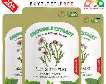 Chamomile Extract Capsules 4000mg(30% Apigenin)-Vegan Capsules-Natural and Strong Extract