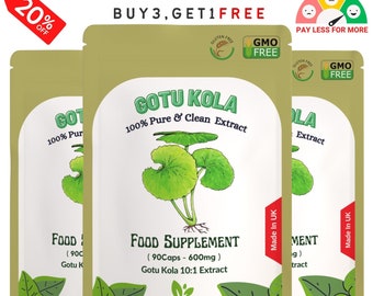 Gotu Kola Extract Capsules 6000mg-Vegan, STRONG & EFFECTIVE