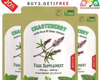 Vitex Chasteberry Fruit Capsules: 6000mg Vegan Extract