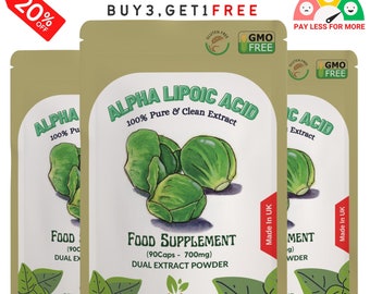 Alpha Lipoic Acid 700mg Capsules 99 ALA Strongest,Antioxidant, Pure Natural