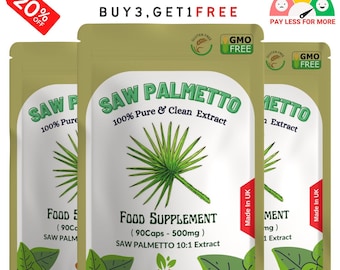 Saw Palmetto Capsules 5000mg-Vegan Cpasules -Hair Loss & Urinary Tract Prostate