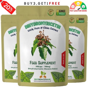 Dihydromyricetin (DHM) 7000mg Capsules -(Pure Hovenia Dulcis)-Vegan, STRONG & EFFECTIVE