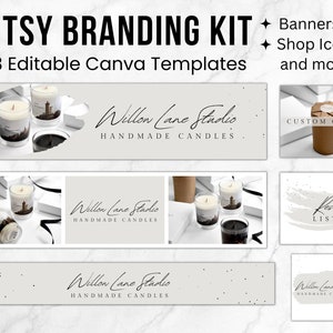 Etsy Banner Template, Etsy Branding Kit, Etsy Shop Banner Template Set, Etsy Shop Icon, Etsy Canva Template, Selling on Etsy, Etsy Shop Icon
