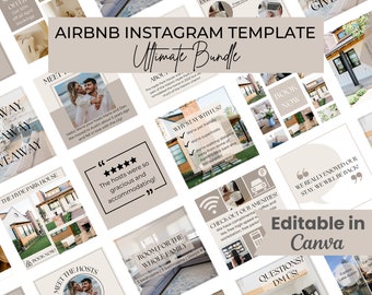 Airbnb Instagram Templates, Airbnb Social Media Post Bundle, Airbnb Host Templates, Editable VRBO Facebook Posts, Airbnb Host Content