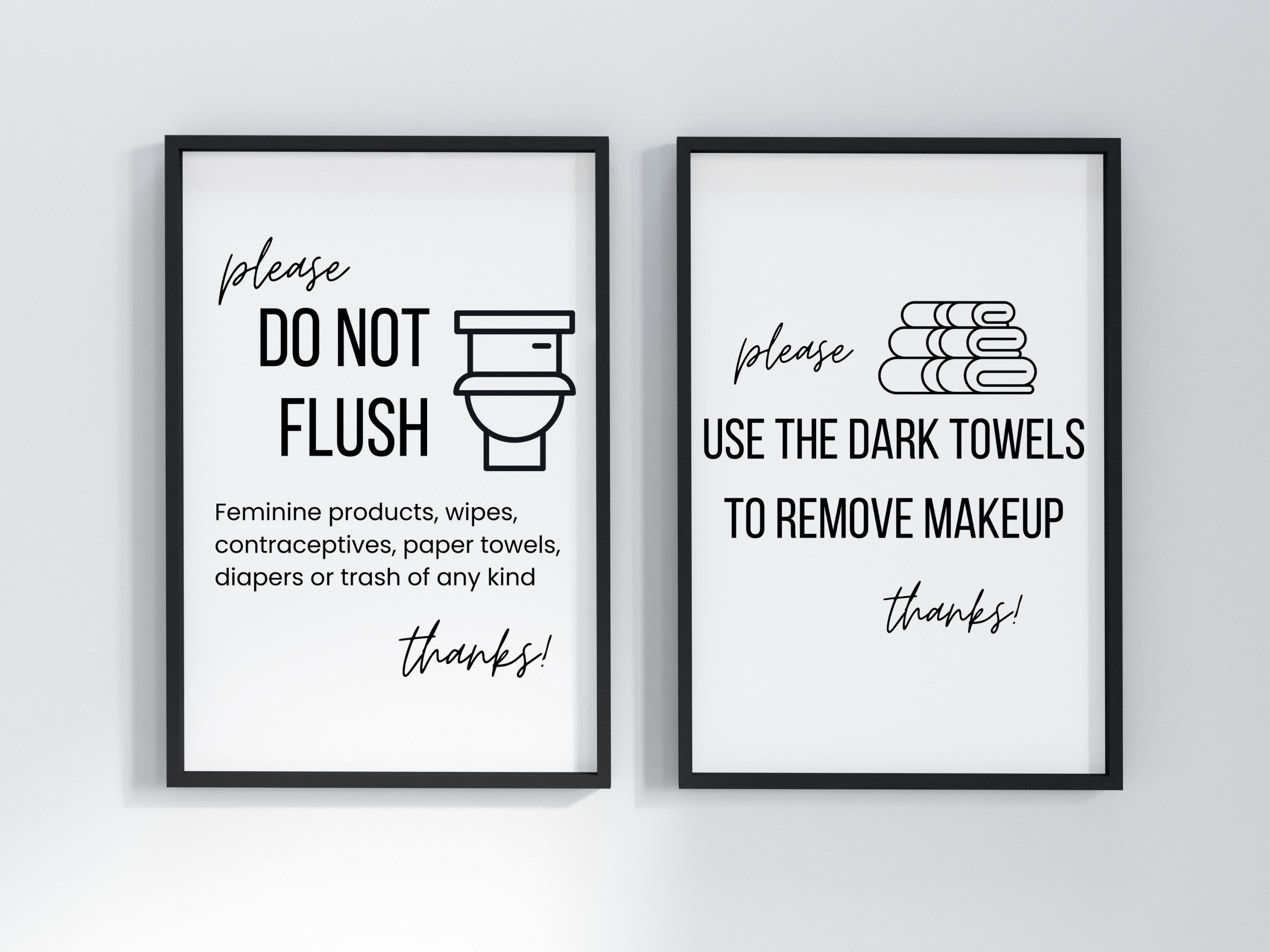 Airbnb Bathroom Sign Bundle Editable Airbnb Template Signs - Etsy