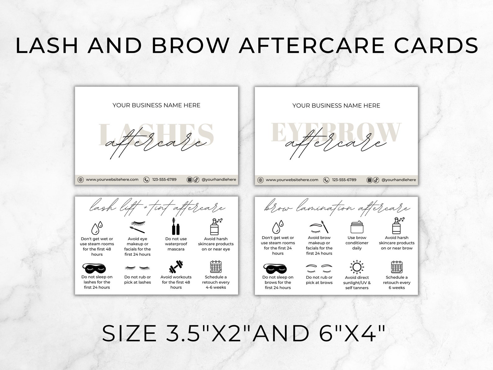 Editable Lash Lift and Brow Lamination Templates, Printable Esthetician ...