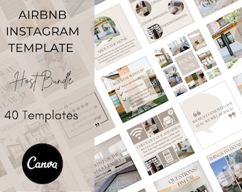 Airbnb Instagram Post Bundle, Editable Airbnb Social Media Templates, Airbnb Host Bundle, Airbnb Host Content, Vacation Rental Facebook