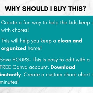 Family Chore Chart, Editable Chore Chart for Kids, Cleaning Checklist ...
