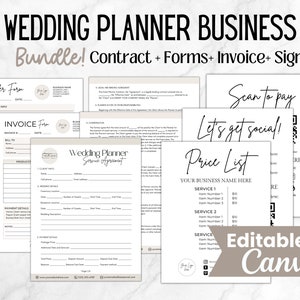 Wedding and Event Planner Contract Template, Editable Wedding Planning Service Agreement, Printable Wedding Planning Client Forms Bundle