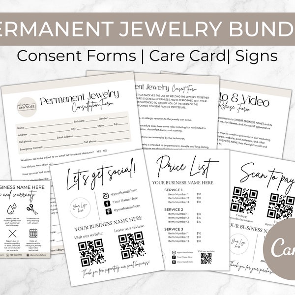 Permanent Jewelry Waiver Etsy