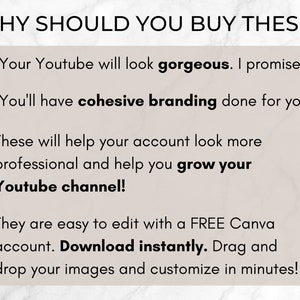 Youtube Branding Kit, Editable Youtube Thumbnails, Youtube Banners, Youtube Channel Kit, Youtube Canva Template Bundle, Intros & Outros image 6