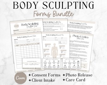 Body Sculpting Intake Forms, Editable Body Contouring Consultation and Consent Templates, Body Shaping Treatment, Fat Cavitation Templates
