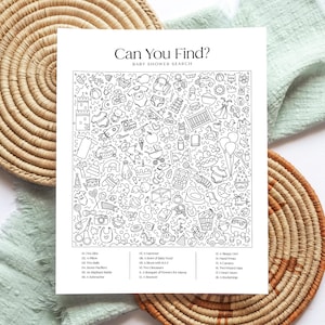Little Boy Baby Shower Game: Hidden Object Search (Printable PDF)