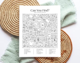 Little Boy Baby Shower Game: Hidden Object Search (Printable PDF)