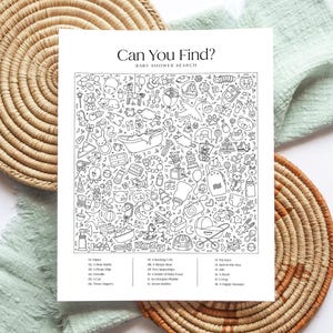 Little Boy Baby Shower Game: Hidden Object Search (Printable PDF)