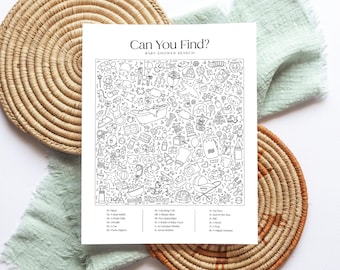 Little Boy Baby Shower Game: Hidden Object Search (Printable PDF)